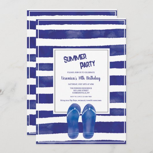 夏のスタイル 招待状 (正面/裏面)