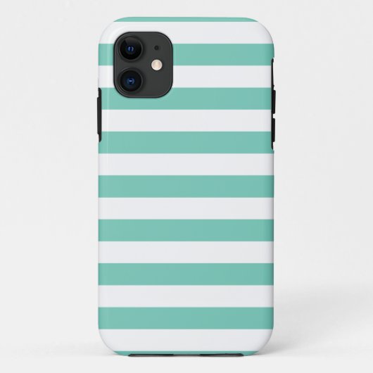 夏のストライプなオウムのターコイズのiPhone 5/5Sの場合 Case-Mate iPhoneケース (裏面)