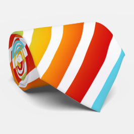 夏のストライプのカスタム背景色のネクタイ ネクタイ