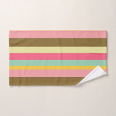 夏のストライプカラーパレットデザイン バスタオルセット (ハンドタオル)