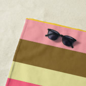 夏のストライプカラーパレットデザイン ビーチタオル (インサイチュ)