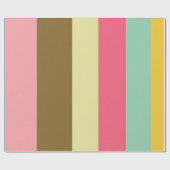 夏のストライプカラーパレットデザイン ラッピングペーパー (フラット)