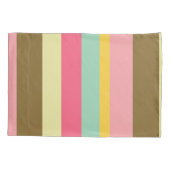 夏のストライプカラーパレットデザイン 枕カバー (裏面)