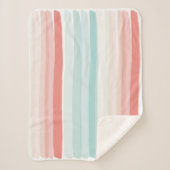 夏のストライプサンゴとターコイズ シェルパブランケット (正面)