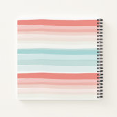 夏のストライプサンゴとターコイズ ノートブック (裏面)
