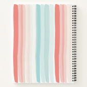 夏のストライプサンゴとターコイズ ノートブック (裏面)