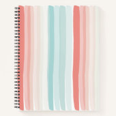 夏のストライプサンゴとターコイズ ノートブック (正面)