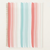 夏のストライプサンゴとターコイズ プランナー手帳 (正面)