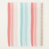 夏のストライプサンゴとターコイズ プランナー手帳 (裏面)