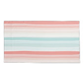 夏のストライプサンゴとターコイズ 枕カバー (裏面)