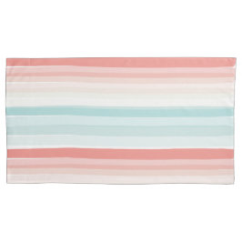 夏のストライプサンゴとターコイズ 枕カバー