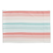 夏のストライプサンゴとターコイズ 枕カバー (裏面-右)