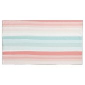 夏のストライプサンゴとターコイズ 枕カバー (正面左)