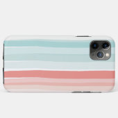 夏のストライプサンゴとターコイズ Case-Mate iPhoneケース (裏面(横))