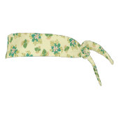 夏のストライプフローラレトロピンクイエロー タイヘッドバンド (回転90)