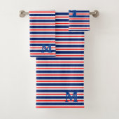 夏のストライプモノグラムの海 バスタオルセット (インサイチュ)