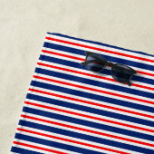 夏のストライプモノグラムの海 ビーチタオル (インサイチュ)