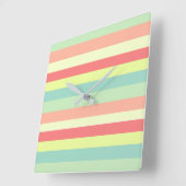 夏のストライプ スクエア壁時計 (傾斜)