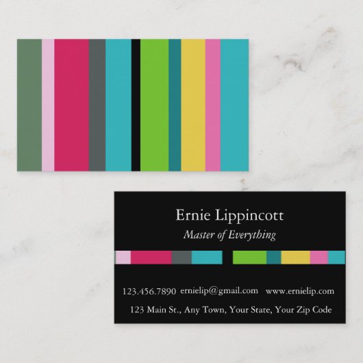 夏のストライプ 名刺 (正面/裏面)