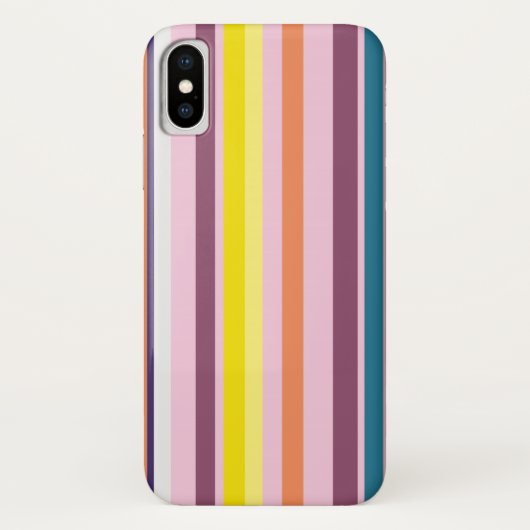 夏のストライプiApple iPhone X,ほとんど存在しない Case-Mate iPhoneケース (裏面)