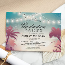 夏のストリングライトアウトドア卒業パーティー