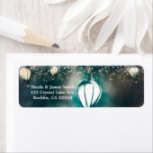 夏のストリングライトエンチャント結婚式招待状 ラベル (インサイチュ)