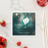 夏のストリングライト魅惑的な結婚式のレセプション スタンダードカクテルナプキン (インサイチュ)