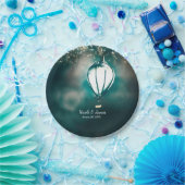 夏のストリングライト魅惑的な結婚式のレセプション ペーパープレート (パーティー)