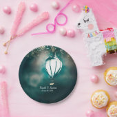 夏のストリングライト魅惑的な結婚式のレセプション ペーパープレート (パーティー)