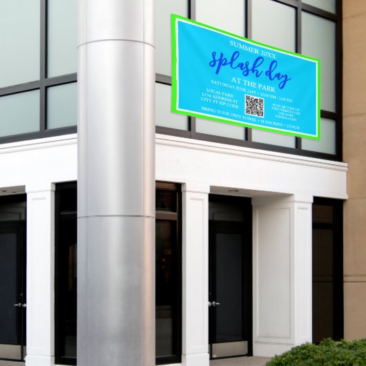 夏のスプラッシュデイを公園で | 屋外イベント6x10 横断幕 (ビルの外側)