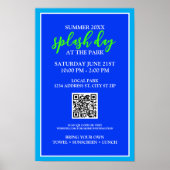 夏のスプラッシュデイを公園で | 屋外イベント ポスター (正面)