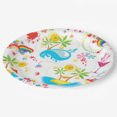 夏のスプラッシュ ペーパープレート (アングル)