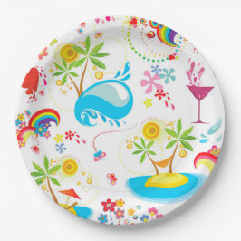 夏のスプラッシュ ペーパープレート
