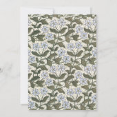 夏のスミレの花　かわいいエレガントな花 招待状 (裏面)