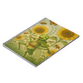 夏のセレナーデ: 陽気なカエルのバイオリン奏者 ノートブック (左側)