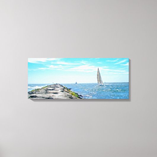 夏のセーリングバーネガットInet キャンバスプリント (正面)