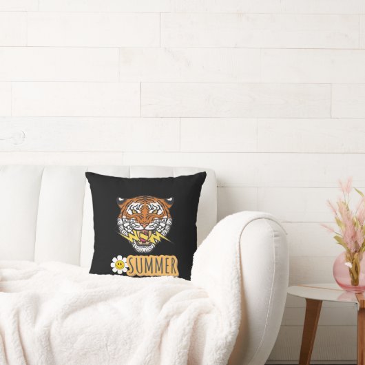 夏のタイポグラフィイラストレーション クッション (ソファ)