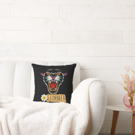 夏のタイポグラフィイラストレーション クッション