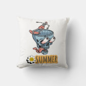 夏のタイポグラフィイラストレーション クッション (正面)