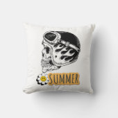 夏のタイポグラフィイラストレーション クッション (正面)