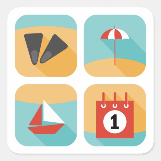 夏のタイムスクエアシール スクエアシール (正面)