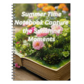 夏のタイムノートに太陽の光の瞬間をキャプチャ ノートブック (正面)