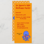 夏のタコ 招待状 (正面/裏面)