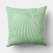 夏のターコイズ – グリーンシーシェル クッション (裏面)