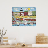 夏のダウンタウン・アナポリス ポスター (キッチン)