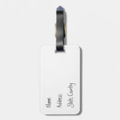 夏のダックスフント ラゲッジタグ (裏面縦)