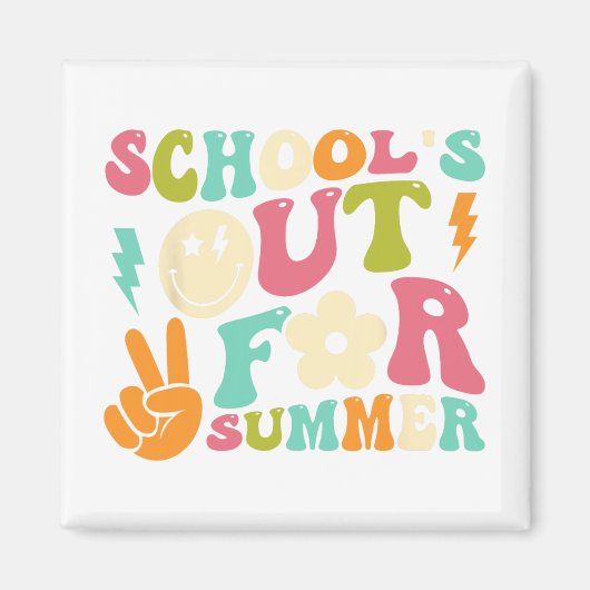 夏のティーシュのために学校のグルーヴ学校の日 マグネット (正面)