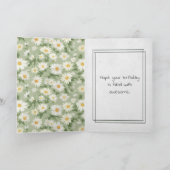夏のデイジーと針の誕生日 カード (内部)