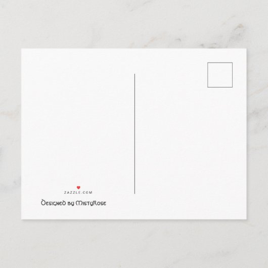 夏のデイジーの花の日付はがきを保存 案内ポストカード (裏面)