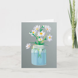 夏のデイジーサンキューノートカード サンキューカード